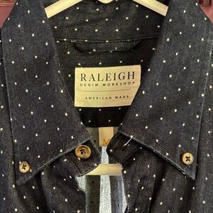 Raleigh Denim Workshop Men's Black Casual Button Down Shirt